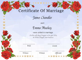 Usa Marriage Certificate